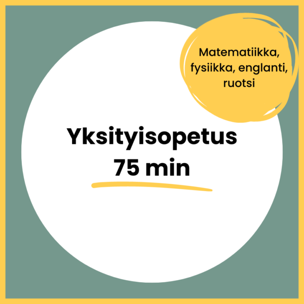 Yksityisopetus 75 min